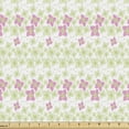 thumbnail image 1 of Botanical Fabric by the Yard Upholstery, Floral Theme Little Flower Motifs Spring Style Natural Art, Decorative Fabric for DIY and Home Accents, Pale Pink Pastel Green by Ambesonne, 1 of 5