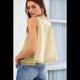 thumbnail image 3 of Blusas de Verano Bohemias con Lazo Frontal para Mujer, Blusas Playeras de Encaje con Botones, Sin Mangas, de de , Y2k 2025, Amarillas, Talla M, 3 of 6