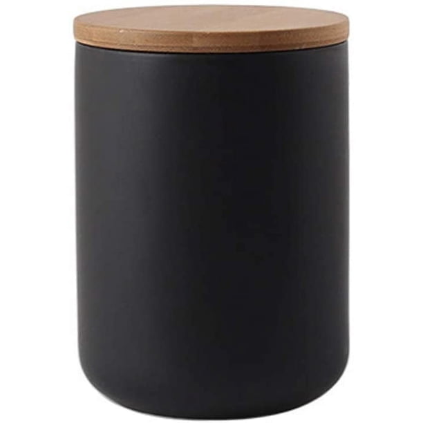 Recipientes para almacenar alimentos, bote de cerámica para cocina, bote para té, tarros de recuerdo con tapas de bambú selladas, junta de goma hermética, diseño moderno para té, café, especias,