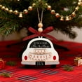 thumbnail image 3 of Dserfhy First Christmas Married Ornament Rustic Wooden Car Wedding Ornament with Buffalo Plaid Bow for Couples Bridal Shower Newly Married Wedding Decor, 3 of 8