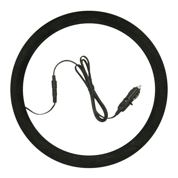 Universal Heated Steering Wheel Cover – Quick-Heat Warmth for Driving, Black