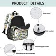 thumbnail image 4 of Tractor and Trailers White Pattern Backpack for School, Cute School Bag with Adjustable Shoulder Straps and Padded Back, 15"x11.42"x5.5", 4 of 5