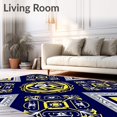 thumbnail image 2 of ODIKA 2'x3' Machine Washable Non-Slip Area Rug, Badge Household Entryway Supporter Memorabilia Decoration High Traffic Rug, Blue, 669489, 2 of 5
