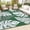 Green/White, variant on Tzou Waterproof Reversible Outdoor Rug 10 x 14ft Tropical Palm Design, Portable Camping Mat w/Carry Bag & Stakes