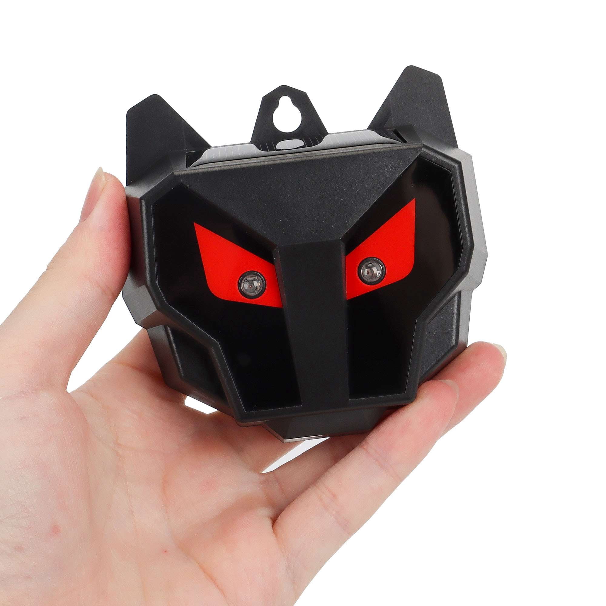 Deago 4 Pack Solar Nocturnal Animal Repeller Predator Deterrent with Red LED Lights Waterproof Fox Raccoon Skunk Deer Repellent for Garden Farm Chicken Coop