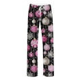 thumbnail image 3 of Christmas Casual Pants for Women Straight Leg Loose Fit Wide Leg Fashion Xmas Graphic Holiday Pant Trouser (XL, Multicolor), 3 of 4