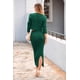 thumbnail image 2 of Conjunto de Suéter de 2 Piezas para Mujer PRETTYGARDEN Verde Oscuro Talla S, 2 of 8