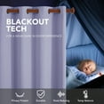 thumbnail image 3 of Deconovo Room Darkening Curtains Grommet Curtain Panels Thermal Insulated Blackout Curtains 55Wx84L inch Light Purple 2 Panels, 3 of 5