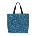 thumbnail image 1 of Disketp Blue Glitter Bolsa Tote de Lona para Mujer, Bolso de Hombro y Cruzado con Cierre de Cremallera, 1 of 7