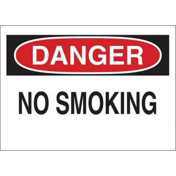 BRADY 88370 Danger No Smoking Sign, 7 x 10In, ENG, Text