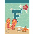 thumbnail image 1 of Magnolia Garden Flags M030024 Flip Flop Monogram F Polyester Garden Flag, 1 of 1