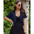 thumbnail image 4 of Vine Women's Ruffle Shrug Chiffon Open Front Bolero Soft Short Sleeve Cropped Cardigan for Evening Dress,Shrugs for Women,Cardigan for Women, 4 of 7