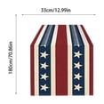 thumbnail image 3 of Cififendec 4th of July Americana Table Runner, 71"×13", Patriotic Stars & Stripes Red Blue White Independence Day Dining Table Decor for 205th Anniversary Party Supply, 3 of 5
