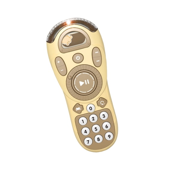 Beige Beige Music Remote Control Toy Simulating Real Device For Early Language And Number Learning Through Play