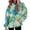 Green, variant on Women's Tie Dye Print Hooded Sweatshirt, Fashion Daily Casual Long Sleeve Pullover Top, Loose Fit Comfortable Fall Streetwear,Cyan XL