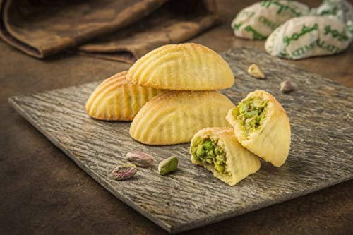 Pistachio Stuffed Maamoul Cookies, Freshly Baked Handmade - 12 Pieces Individually Wrapped