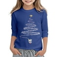 thumbnail image 3 of FUZHIQ Christmas Shirts for Girl 3/4 Sleeve Christmas Tree Snowflakes Print Crew Neck Xmas Long Sleeve Tops Funny Kids Holiday Long Sleeve Fall Clothes,Blue,7-8 Years, 3 of 5