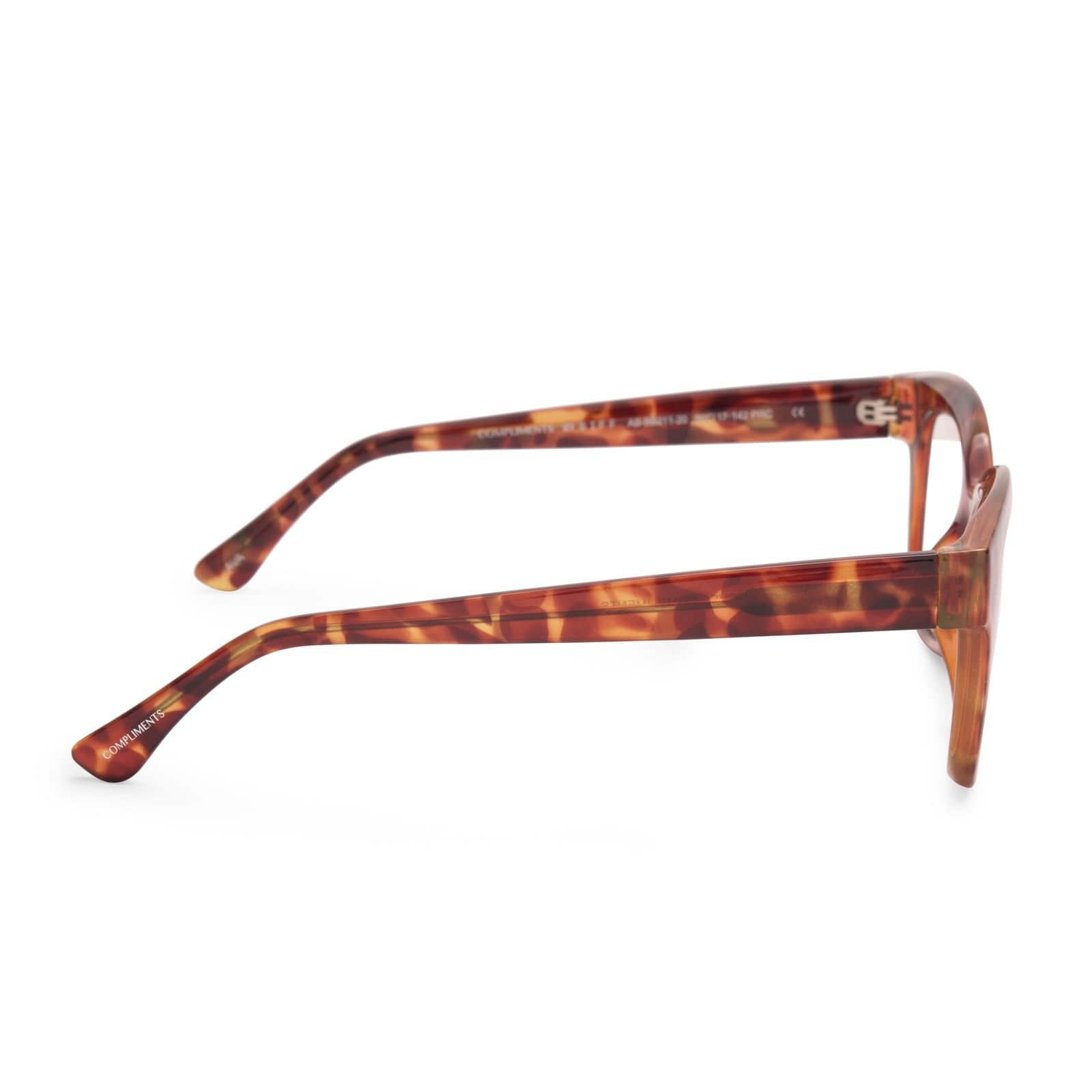 Compliments by DIFF Eyewear Ava Blue Light Reading Glasses Amber Tortoise +2.0