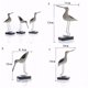 thumbnail image 5 of 3 piezas gaviota CUTICAT Adorno de concha náutica decorativo de animales moderno estantería de escritorio, 5 of 7