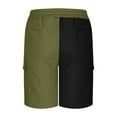 thumbnail image 5 of Deals YLSDY Men's Color Block Shorts Casual Elastic Waist for Men Mens Athletic with Pockets Swim Trunks Vacation Army Green XXXL, 5 of 6
