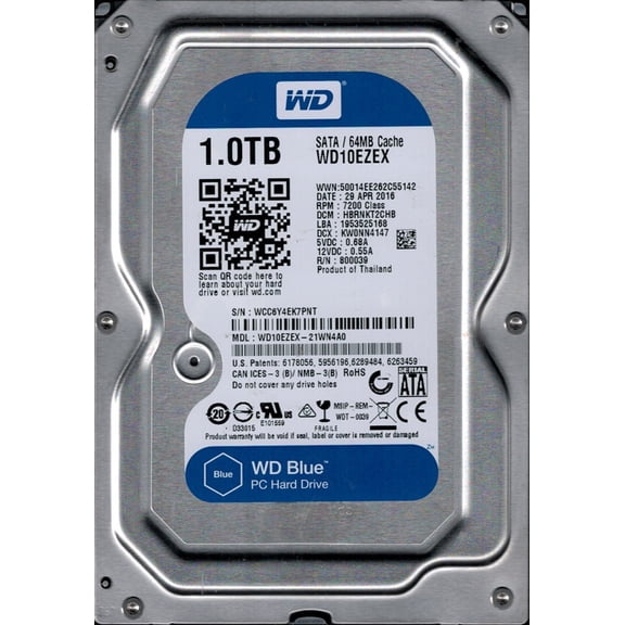 Western Digital WD10EZEX-21WN4A0 1TB DCM: HBRNKT2CHB