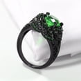 thumbnail image 5 of Matching Skull Rings Couple Ring Gold Plated Green 1.5 CT CZ Women Wedding Ring Set Male Ring, 5 of 6