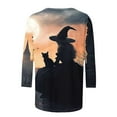 thumbnail image 5 of FDGIU 2025 Women's Plus Size Tunic Tops - Funny Halloween Novelty Shirts, 3/4 Length Sleeve Crew Neck Blouse, Loose Fit Casual Fall Winter Tops, 5 of 5