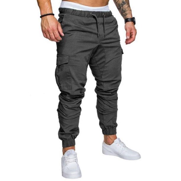 Ropa de trabajo Pantalones multibolsillos Pantalones casuales de tela tejida para hombres Ndcxsfigh Para estrenar
