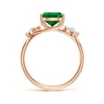 thumbnail image 2 of ANGARA Lab Grown 2.2 Ct Pear-Shaped Emerald Butterfly Engagement Ring for Women in 14K Rose Gold (Size-10x8mm) | May Birthstone, Birthday, Anniversary, Jewelry Gift for Women | Lab-Grown Emerald Ring, 2 of 8