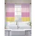 thumbnail image 5 of Abstract Stripe Sheer Curtains 54 Inches Long 2 Panels Classic Pink Gradient Lines Art Light Filtering Semi Sheer Window Curtains Drapes for Bedroom Living Room 52"x54", 5 of 7