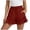 #07 Wine 【Mix, Match & Rotate: Stock Up on Daily Colors】, variant on Women's Elastic Waist Solid Color Skorts with Pockets, Shorts for Women, Summer Casual Shorts with Bow-Knot, Lightweight Outdoor Athletic Gym | UKHCCC,Black L