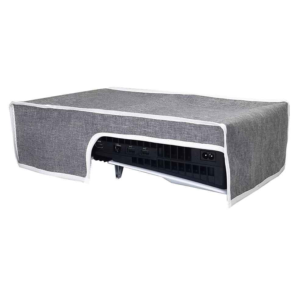 Dust Cover for PS5 Pro Console, Horizontal Dust Cover Anti-Scratch Waterproof Dust Case Sleeve for PlayStation 5 Pro Disc/Digital Edition Accessories (Gray)