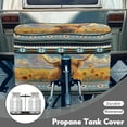thumbnail image 3 of Yuyamidu Aztec Highland Cow Propane Tank Cover Easy to Install Gas Cylinder Cover Double 40lb Trailer Travel Accessories, Protects Propane Tanks During Travel, 3 of 8