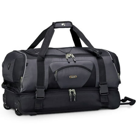 Protege 29" 2-Section Large Rolling Duffel- Charcoal Black & Grey