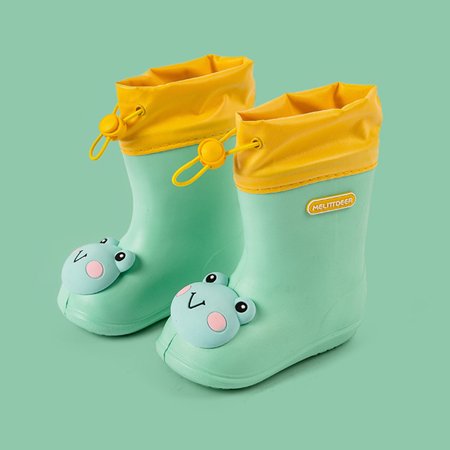 

Quealent Winter Booties For Baby Girl Baby Boys Snow Boots Winter Warm Non-Slip Shoes Green 5.5 Years