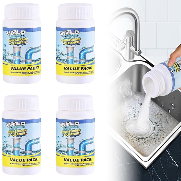 Sink Drain Cleaner, 2025 New Sink and Drain Cleaner, Portable Powder Cleaning Tool, Fast Powerful Pipe Unclogging Agent for Kitchen and Pipes Cleaning Tool