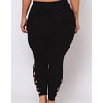 thumbnail image 2 of Kiapeise Plus Size Women Leggings Side Cutouts High Waist Slim Pants, 2 of 4