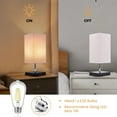 thumbnail image 5 of HOOMEDELIER Table Lamp with 2 USB Charging Ports, Indoor Nightstand Bedside Desk Lamp with Beige Fabric Lampshade, E26/27 Bulb, 5 of 9