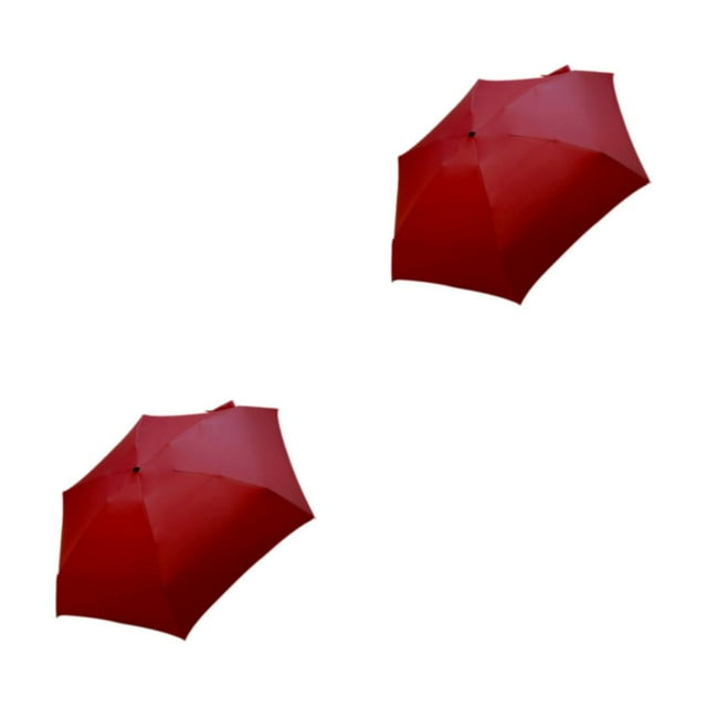 ZheElen Parapluies Polyvalents et Compacts Multifonctions pour Toutes les Conditions Météorologiques Rouge Vin 2ensemble