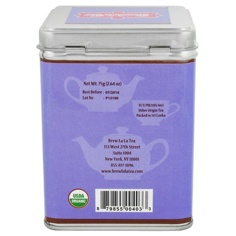 LOT 2 Cans of Brew La La Tea Organic Jasmine Green Tea 50 Bags 2.64 oz