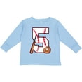 thumbnail image 3 of Inktastic Baseball Fifth Birthday- five years old Boys or Girls Long Sleeve Toddler T-Shirt, 3 of 5