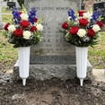 thumbnail image 4 of olkpmnmk Artificial Cemetery Flowers, Realistic Grave Flowers, Artificial Rose Bouquets, Memorial Rose Flowers, UV Resistant Memorial Day Flowers for Cemetery Headstones Gravesites Decoration, 4 of 9