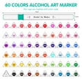 thumbnail image 5 of Vibrant 60-Color Dual Tip Alcohol-Based Art Markers Set - Perfect for Drawing, Sketching, and Coloring, 5 of 10