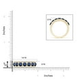 thumbnail image 5 of ANGARA Natural 1.54 ct Blue Sapphire Half Eternity Ring with Diamonds in 14K Yellow Gold for Women (Size-3.5mm) | September Birthstone, Anniversary, Jewelry Gift for Women | Natural Sapphire Ring, 5 of 10