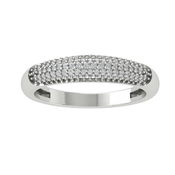 Araiya Sterling Silver Diamond Cluster Band Ring for Women (1/3 cttw, I-J Color, I2-I3 Clarity), Size 7