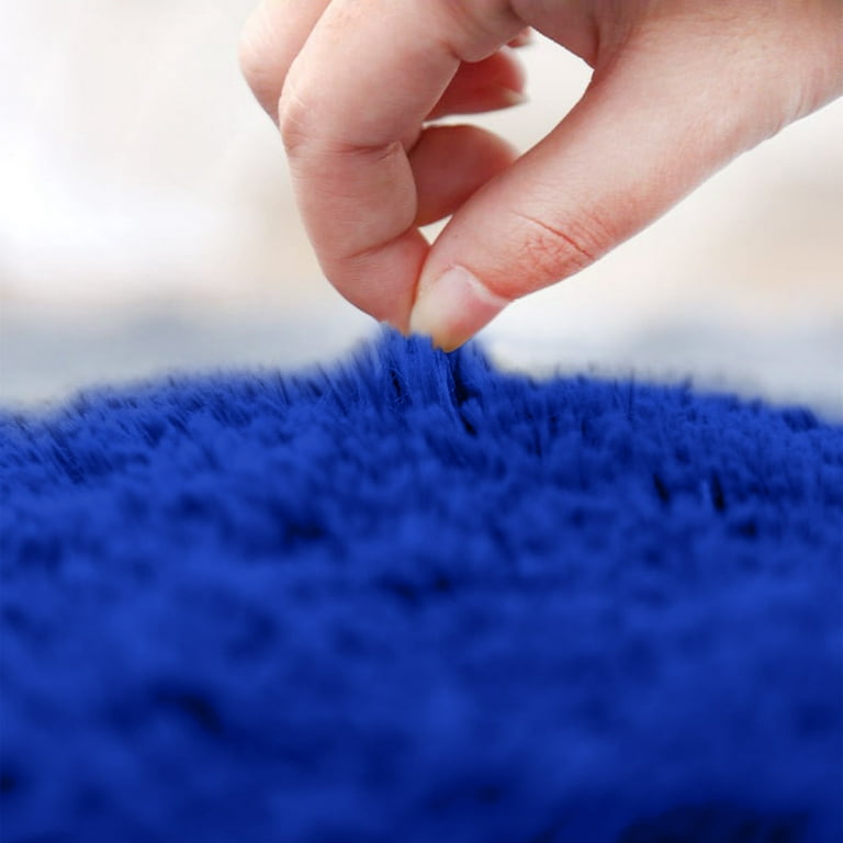 Home Textiles Clearance 3PC Bathroom Rug Set Bathroom Toilet Carpet  Anti-Slip Mat Floor Mat Blue 