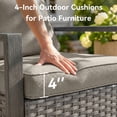 thumbnail image 5 of Unnifurnzi Outdoor Swivel Rocker Patio Chairs Set of 2-All Weather Wicker Swivel Patio Chairs Outdoor Chairs for Deck Porch Poolside Balcony-Gray/Gray, 5 of 7