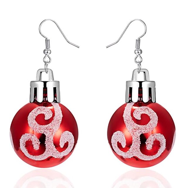 Pendientes navideños para mujer, con diamantes de imitación, colgantes de Papá Noel, hipoalergénicos, bonitos, joyas navideñas
