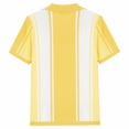 thumbnail image 3 of VSSSJ Mens Polo Shirts Classic Vintage Striped Button Down Golf Shirts Short Sleeve Knit Lapel Collar Summer Lightweight Shirt Yellow XXL, 3 of 8