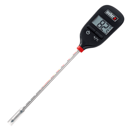 Weber Instant-Read Digital Food Thermometer Probe for Cooking and Grilling, Black